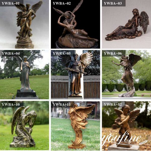 Outdoor Garden Life Size Bronze Flying Angel Statue for Sale BOKK-947
