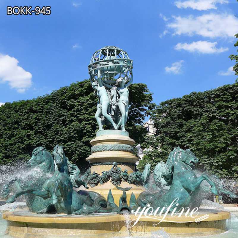 Outdoor Large Bronze Garden Horse Fountain Statues