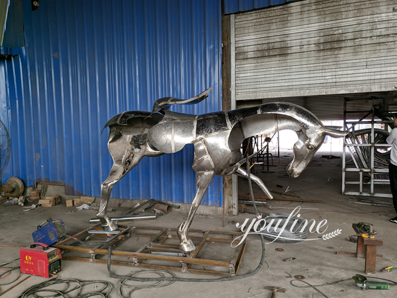 abstract horseman sculpture production