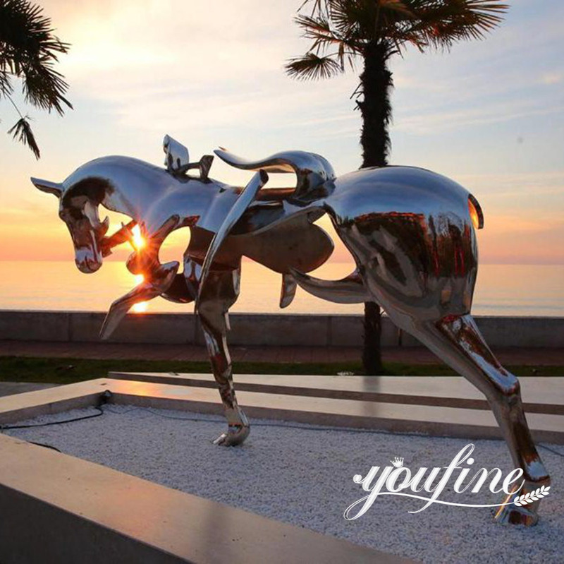 abstract metal horse sculpture
