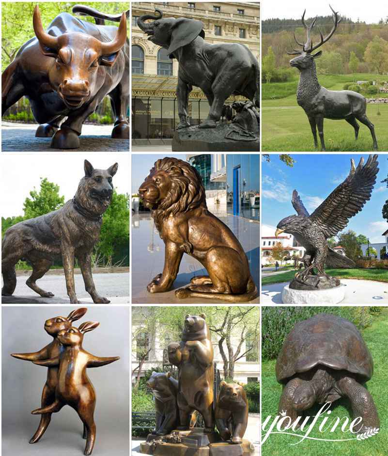 bronze animal statue for Sale