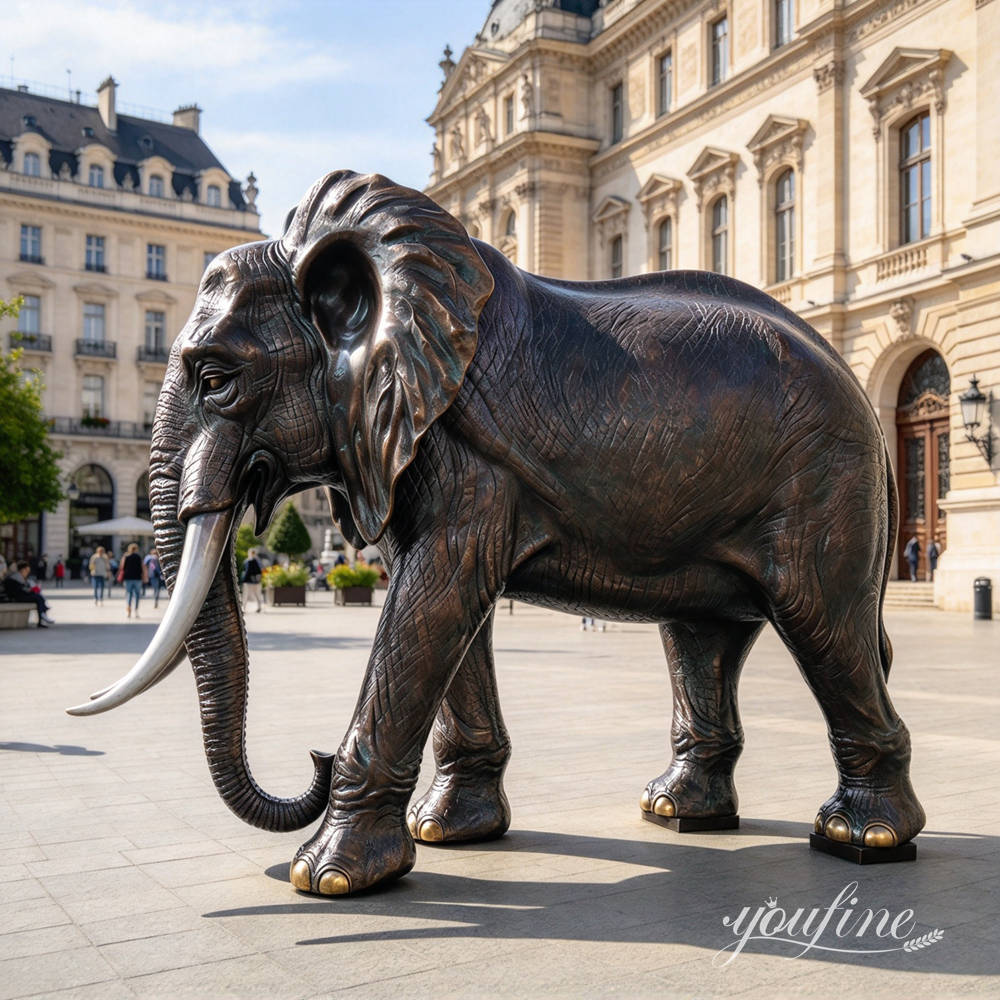 large elephant statue for public sqaure decor