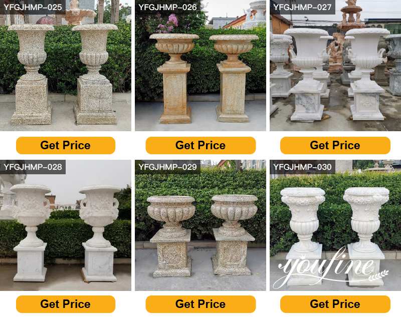 large outdoor marble planter for sale