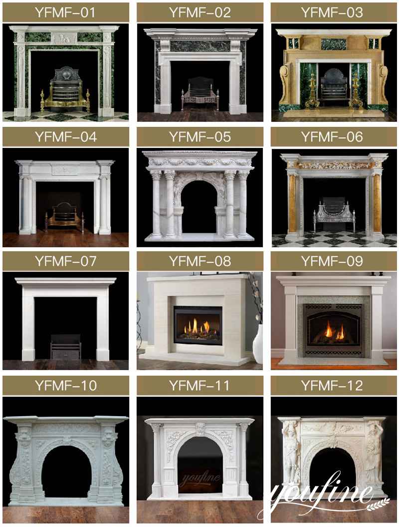 marble tile fireplace facing for sale