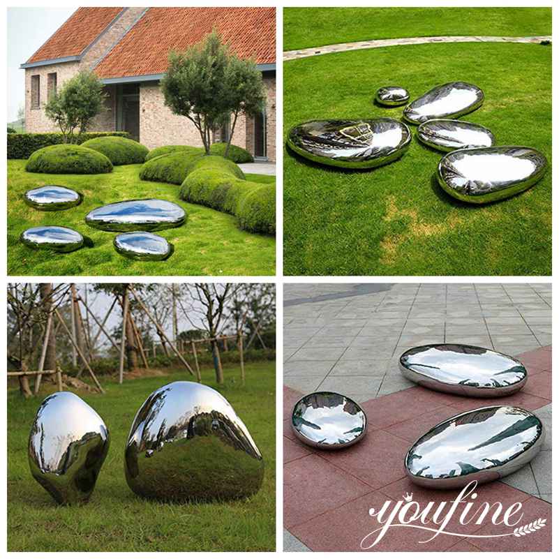 metal cobblestone sculpture