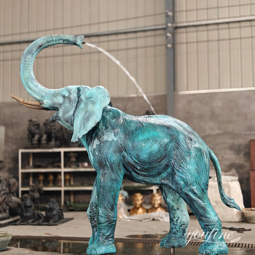 water testing of bronze elephant statue at YouFine Factory