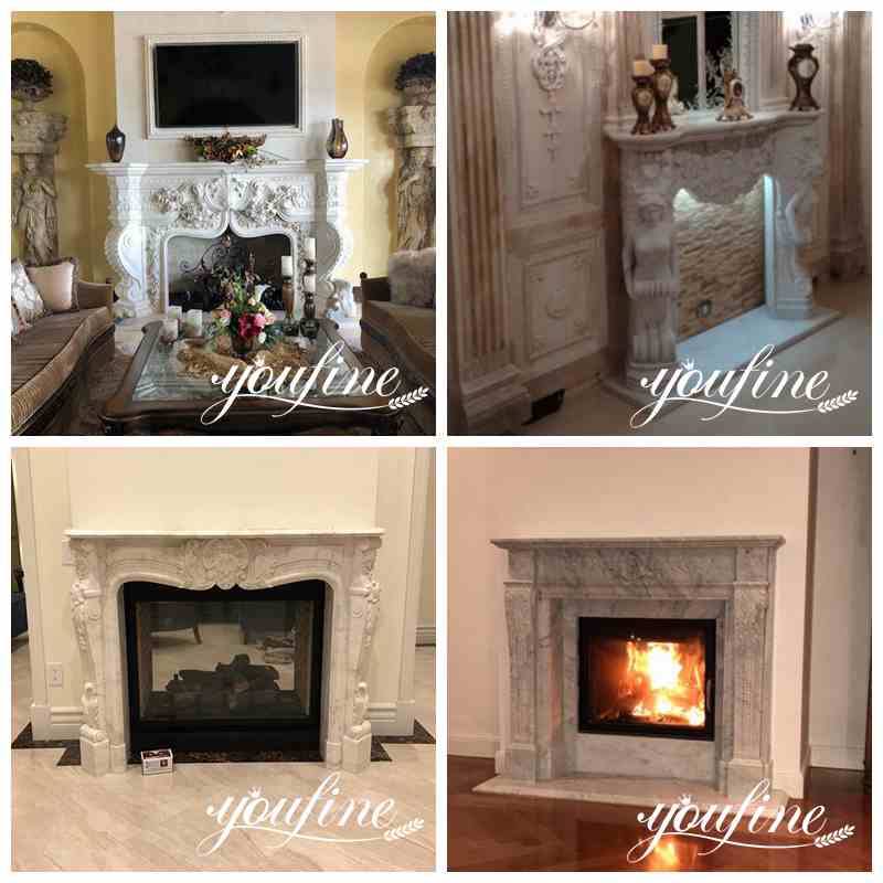 white marble fireplace surround feedback