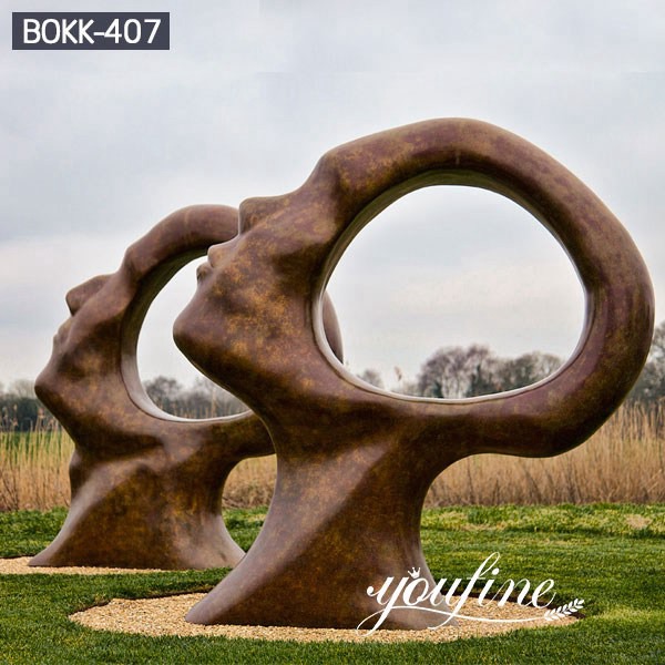 Abstract Bronze Sculpture Outdoor Sculpture by the Lakes for Sale