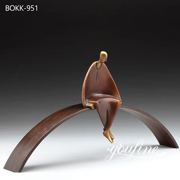 Abstract Figure Bronze Sculpture Meditation by Carol Gold for Sale BOKK-951