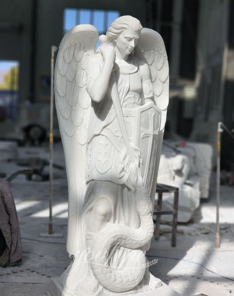 Famous Archangel of Saint Michael Outdoor Marble Statues
