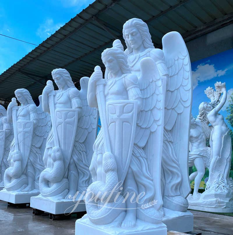 Famous Archangel of Saint Michael Outdoor Marble Statues