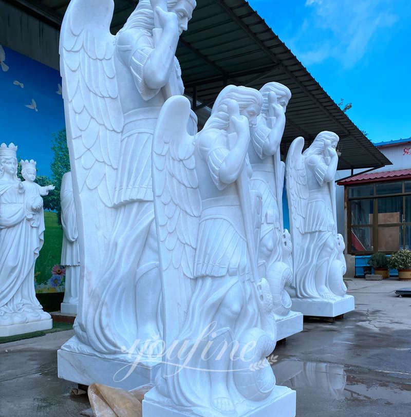 Famous Archangel of Saint Michael Outdoor Marble Statues