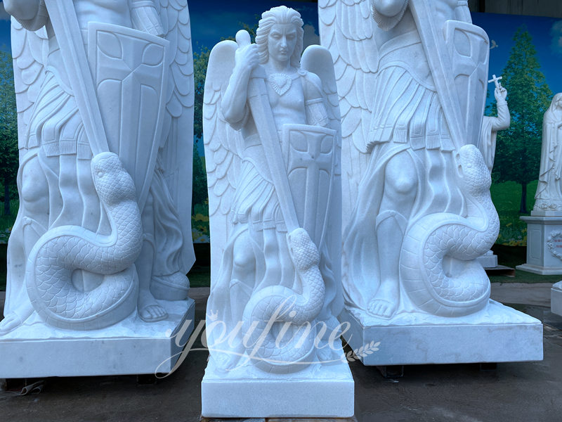Famous Archangel of Saint Michael Outdoor Marble Statues