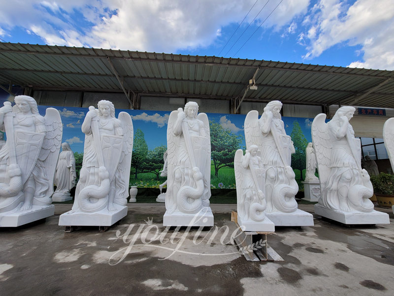 Famous Archangel of Saint Michael Outdoor Marble Statues