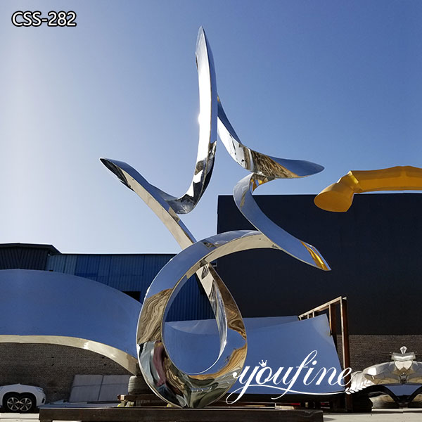 Metal Abstract Outdoor Ring Sculpture