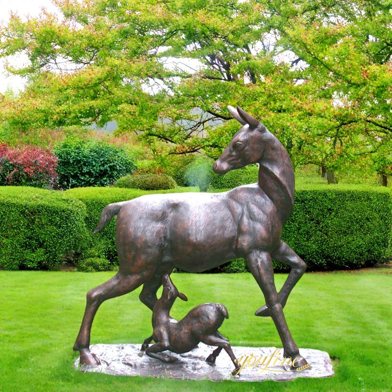 Life Size Fawn Garden Statue