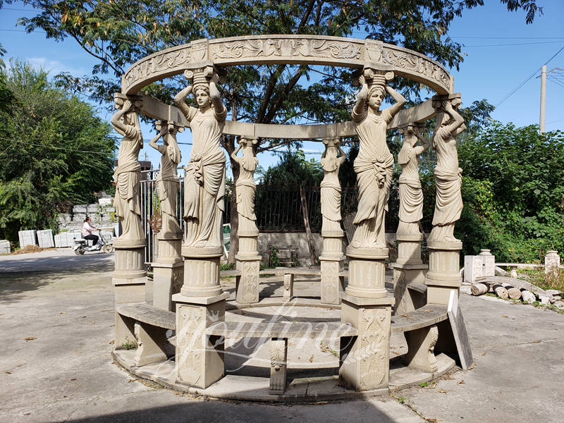 Marble Garden Maidens Gazebo Design - YouFine Sculpture