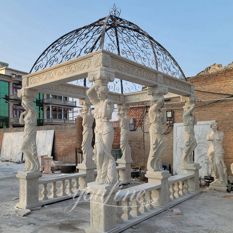 Marble Garden Maidens Gazebo Design - YouFine Sculpture