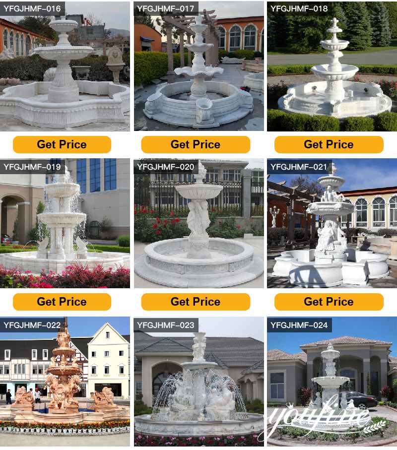 White Marble Outdoor Fountain Backyard Garden Decor for Sale