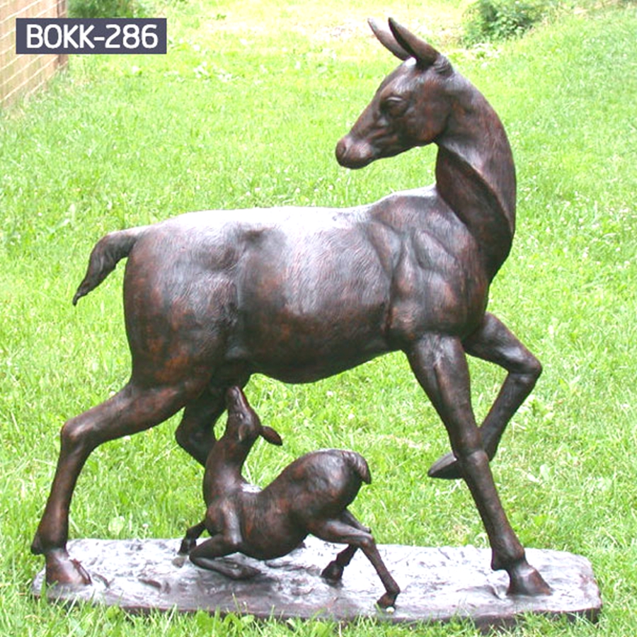 Cheap Life Size Bronze Fawn Garden Statue BOKK-286