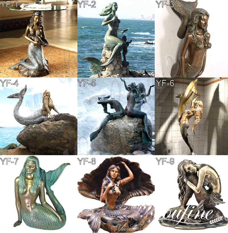 large outdoor mermaid statues