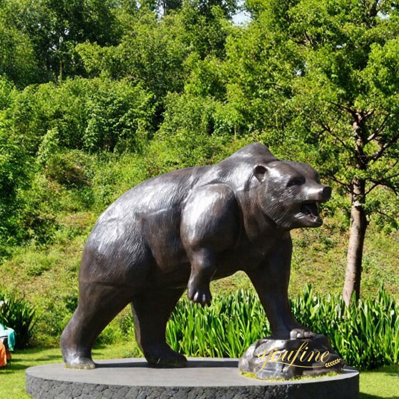 life size bronze bear statue