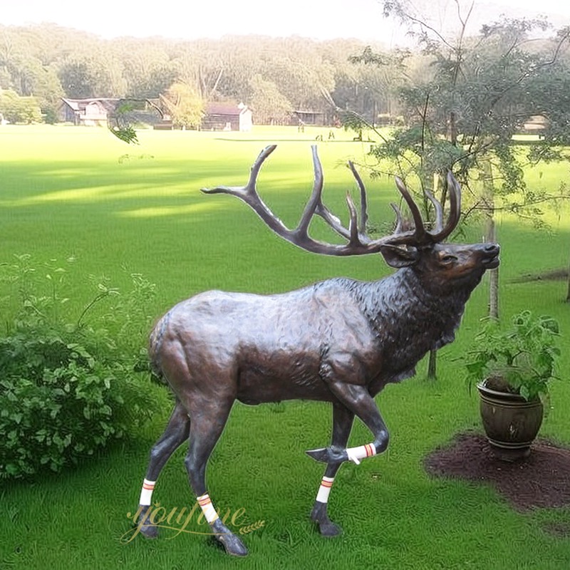 lifesize metal elk sculpture