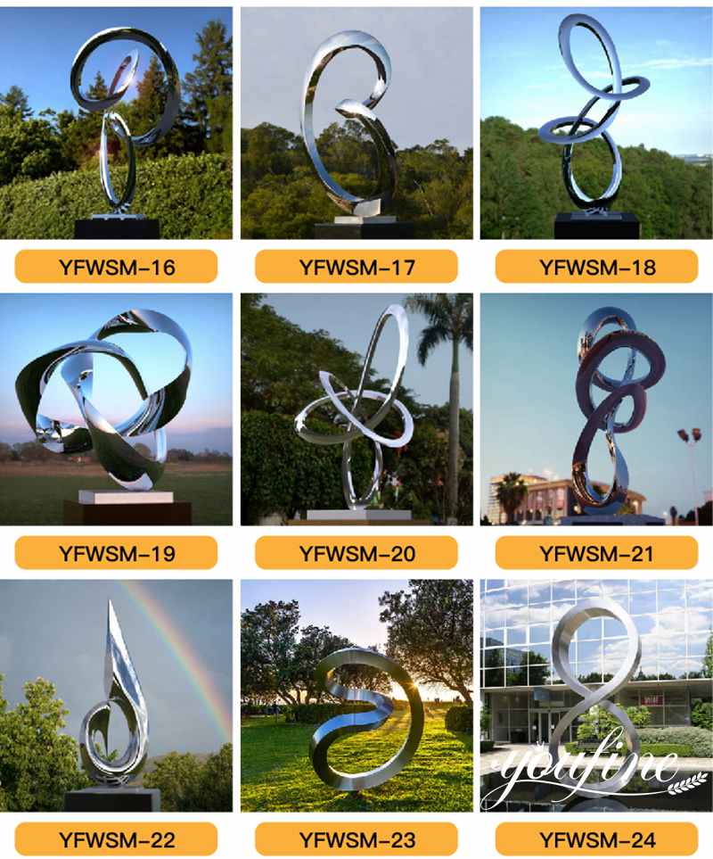 stainless steel ring sculpture