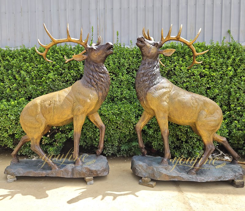  two Bronze Elk Sculpture for Sale