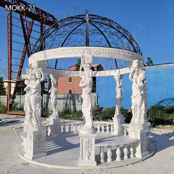 white marble gazebo for wedding