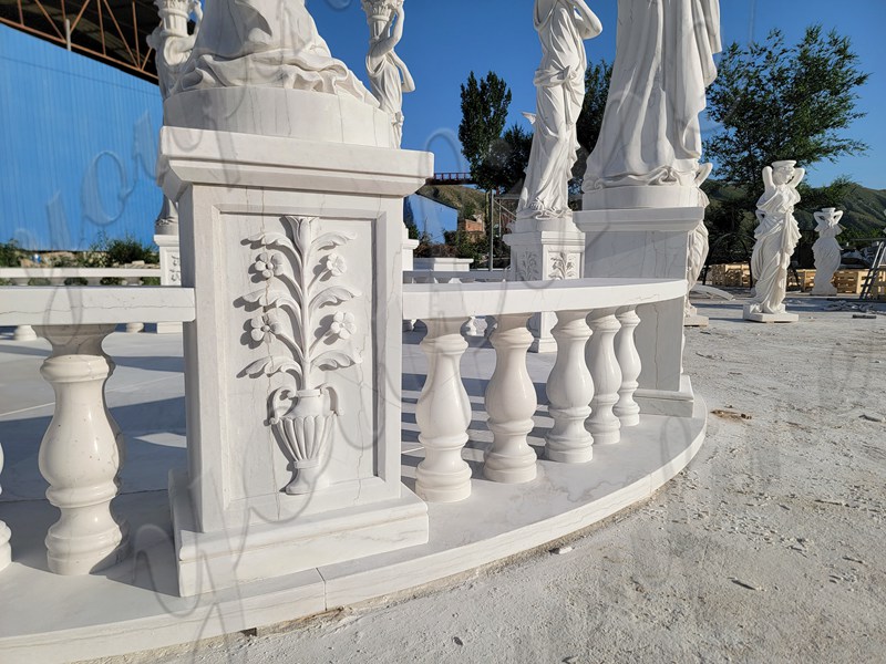 white marble gazebo for wedding