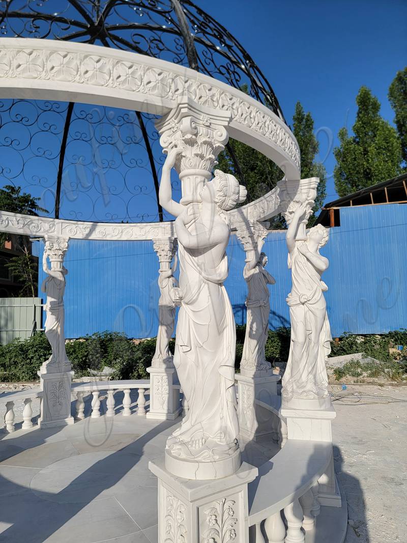 white marble gazebo for wedding