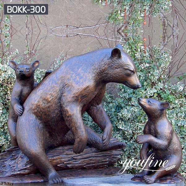Garden Decoration Bronze Bear Family Statue BOKK-300