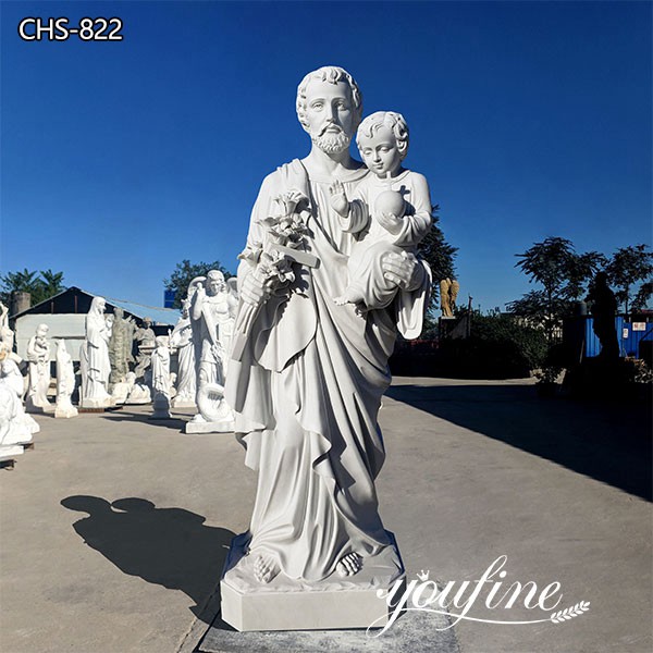 Catholic Life Size St. Joseph Marble Statue Church Garden Decor CHS-822