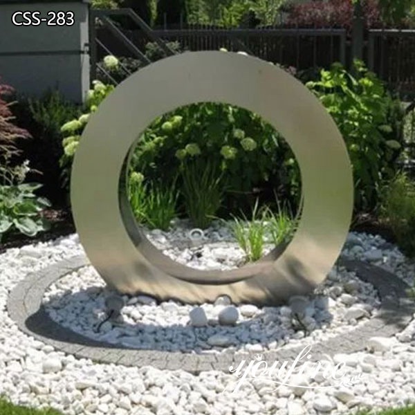 Garden Ring Metal Water Fountain Sculpture for Sale