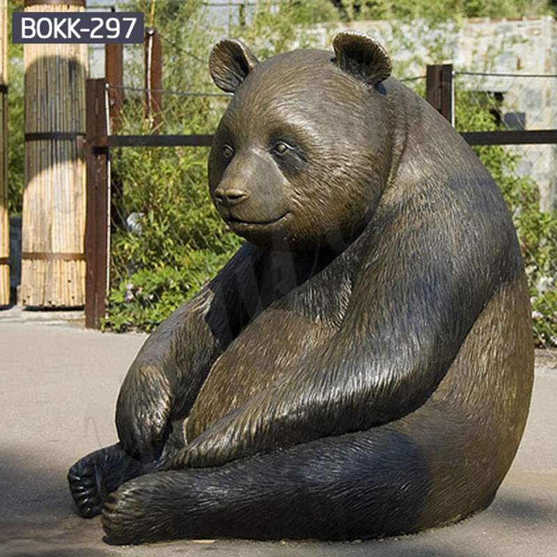 Giant panda Bear Outdoor Bronze Animal Statue for Sale BOKK-297-YouFine Sculpture Giant panda Bear Outdoor Bronze Animal Statue for Sale BOKK-297-YouFine Sculpture