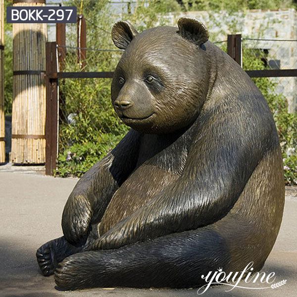 Giant panda Bear Outdoor Bronze Animal Statue for Sale BOKK-297