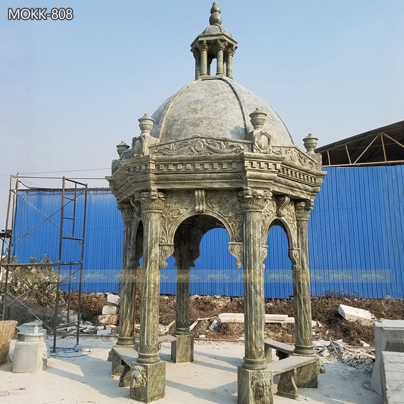 Large stone Green Marble Gazebo
