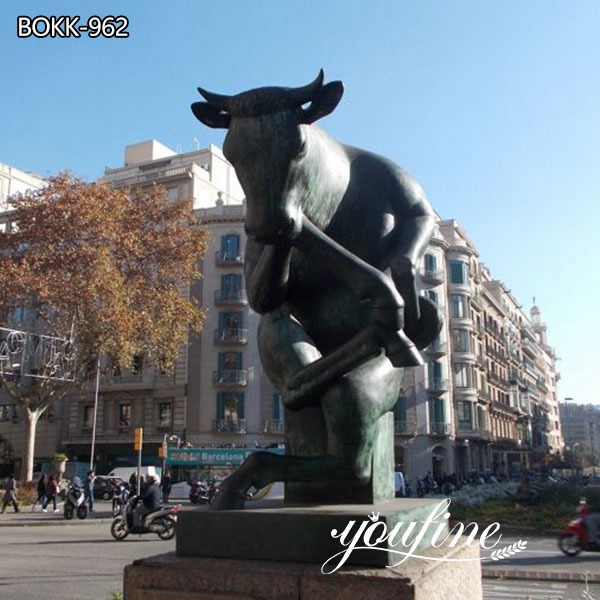 Large Thinking Bronze Bull Statue Outdoor Garden Decor for Sale BOKK-962