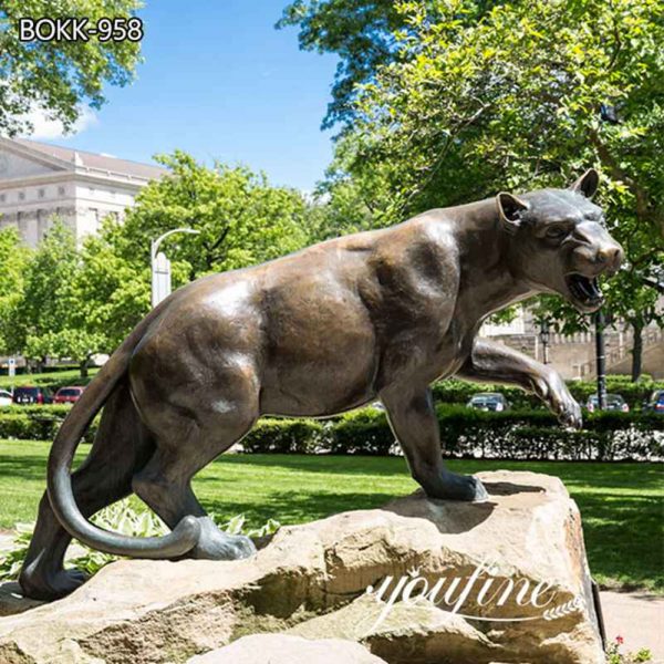 Life Size Bronze Leopard Statue Outdoor Garden Decor for Sale