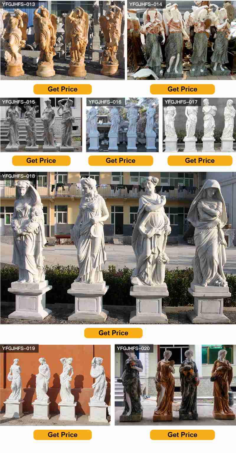 Life Size Four Seasons Marble Statues for Garden