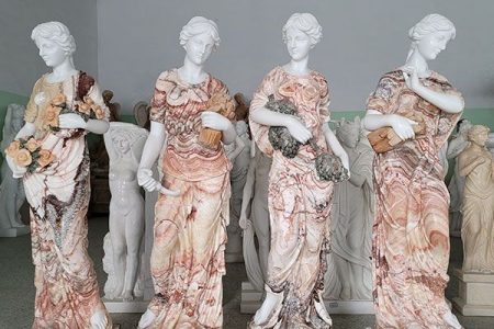 Life Size Four Seasons Marble Statues for Garden MOKK-814