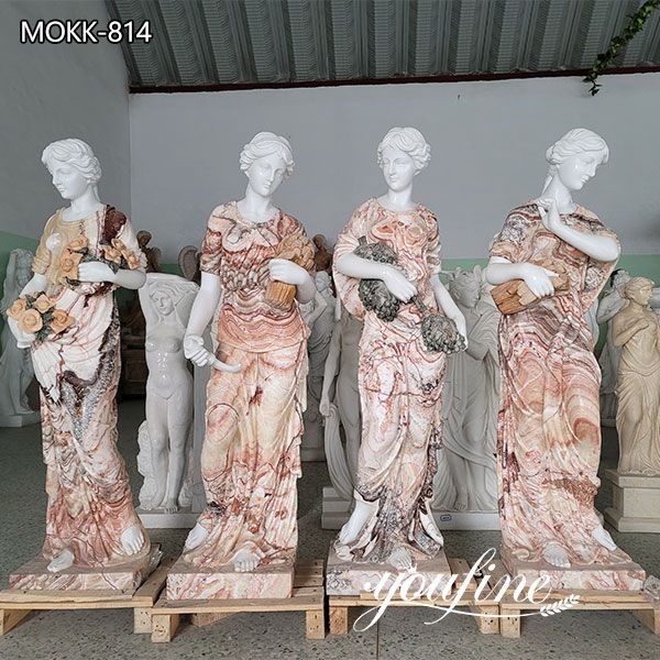 Life Size Four Seasons Marble Statues for Garden