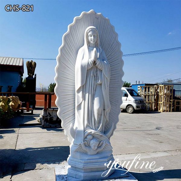 Marble Our Lady of Guadalupe Statue 36 Inches for Sale
