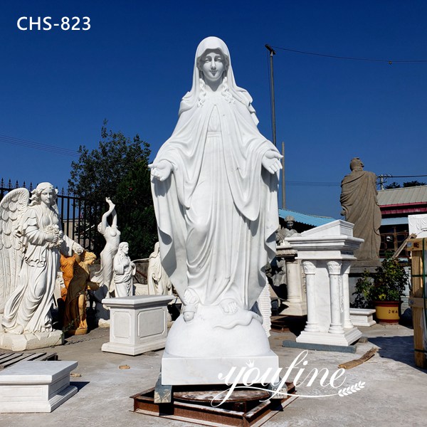 Life Size Outdoor Catholic Virgin Mary Marble Statue for Sale CHS-823