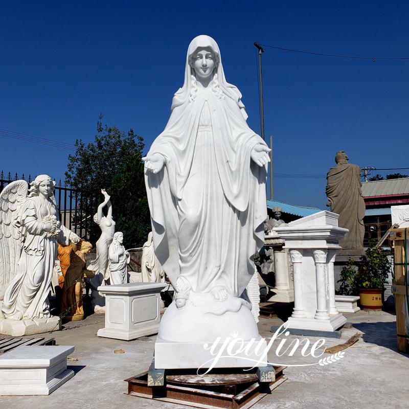 Life Size Outdoor Catholic Virgin Mary Marble Statue for Sale