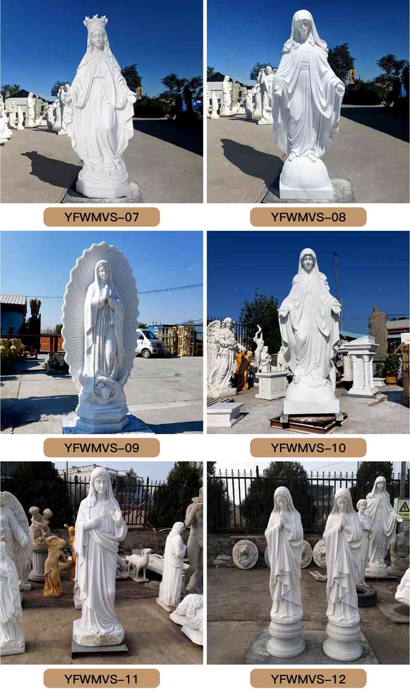 Life Size Outdoor Catholic Virgin Mary Marble Statue for Sale