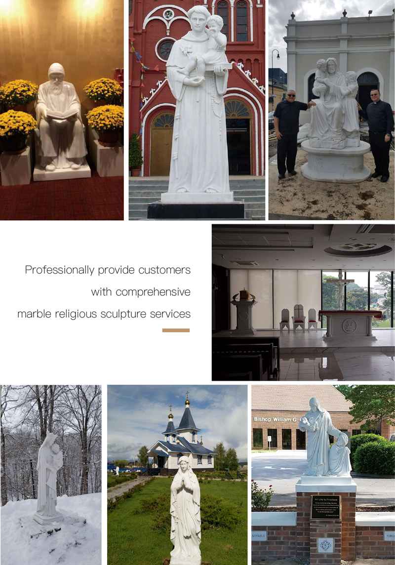 Life Size Outdoor Catholic Virgin Mary Marble Statue for Sale