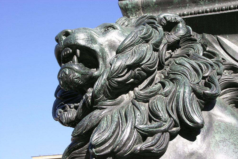 Lion on the monument statue