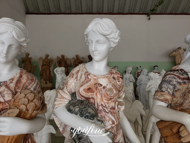 NATURAL Marble Four Seasons Statue